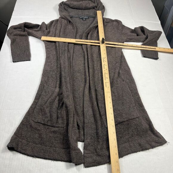 Barefoot Dreams Bamboo Chic Lite Hooded Open Front Cardigan Gray Sweater XS/S - Picture 6 of 12